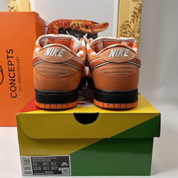 Nike Dunk Low SB OG QS x Concepts “Orange Lobster” Special Box 2023 - Picture 4 of 5